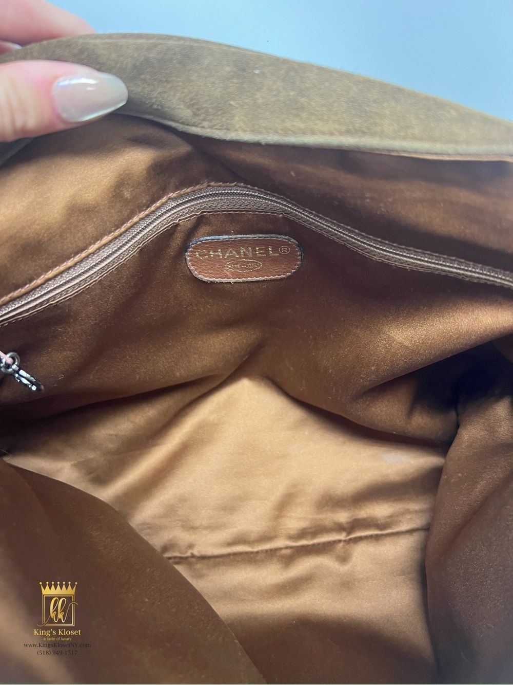 Chanel Suede Messenger Bag - Picture 8 of 16